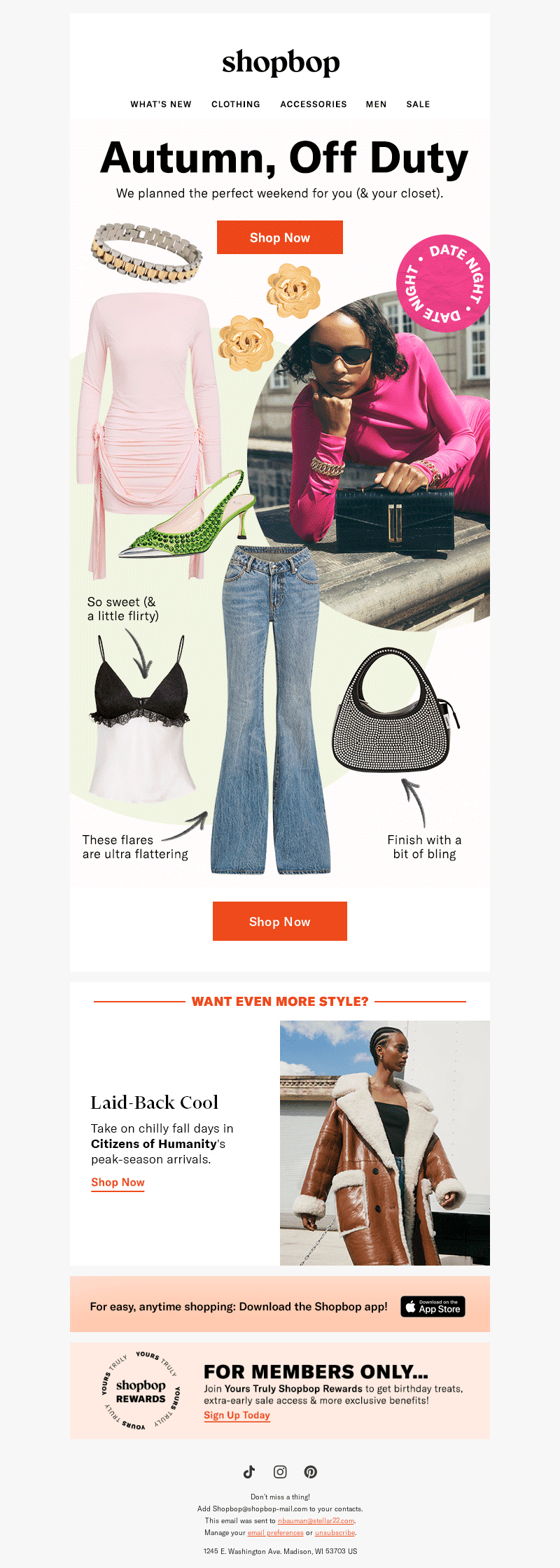 We planned your weekend looks