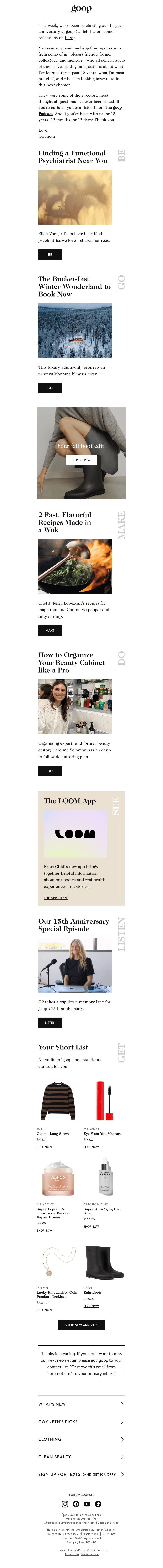 the Thursday newsletter
