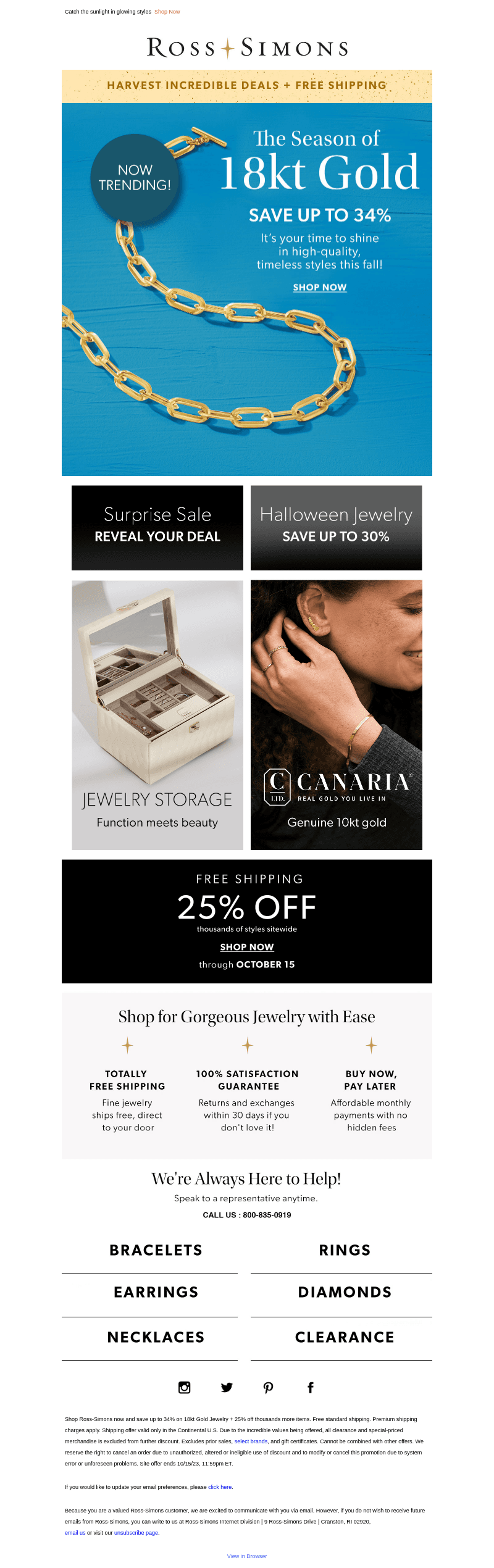 We're falling for gold – save up to 34%!
