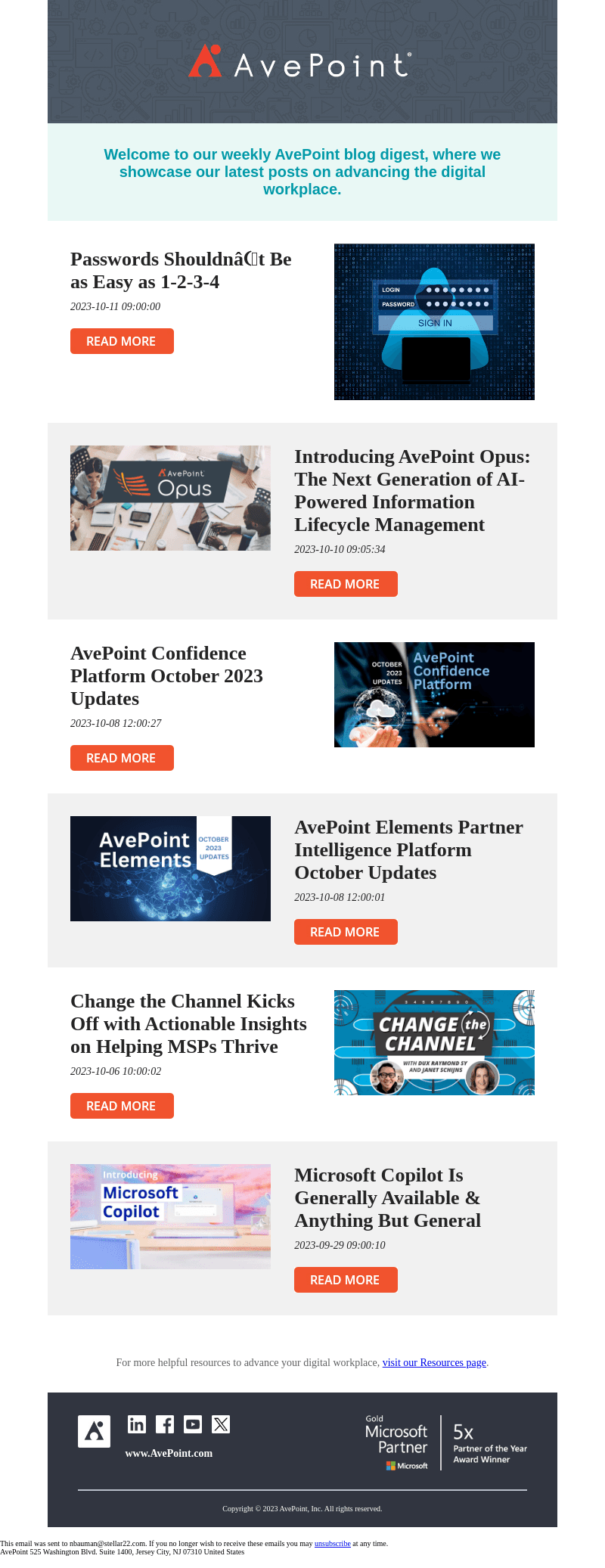 Keep Up With the Latest: AvePoint's Weekly Blog Digest