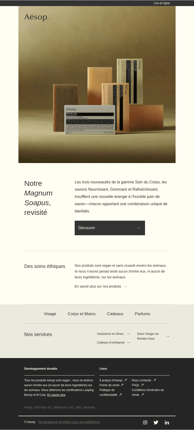 Trois nouveaux Savons