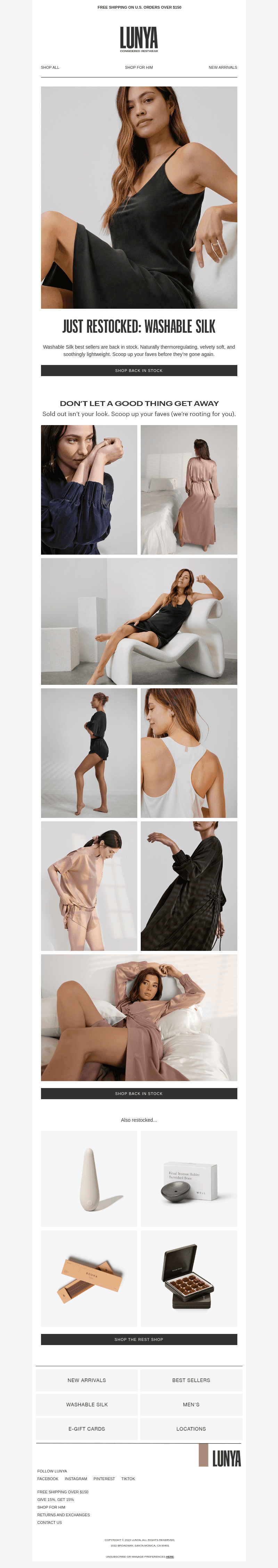 RESTOCKED: WASHABLE SILK