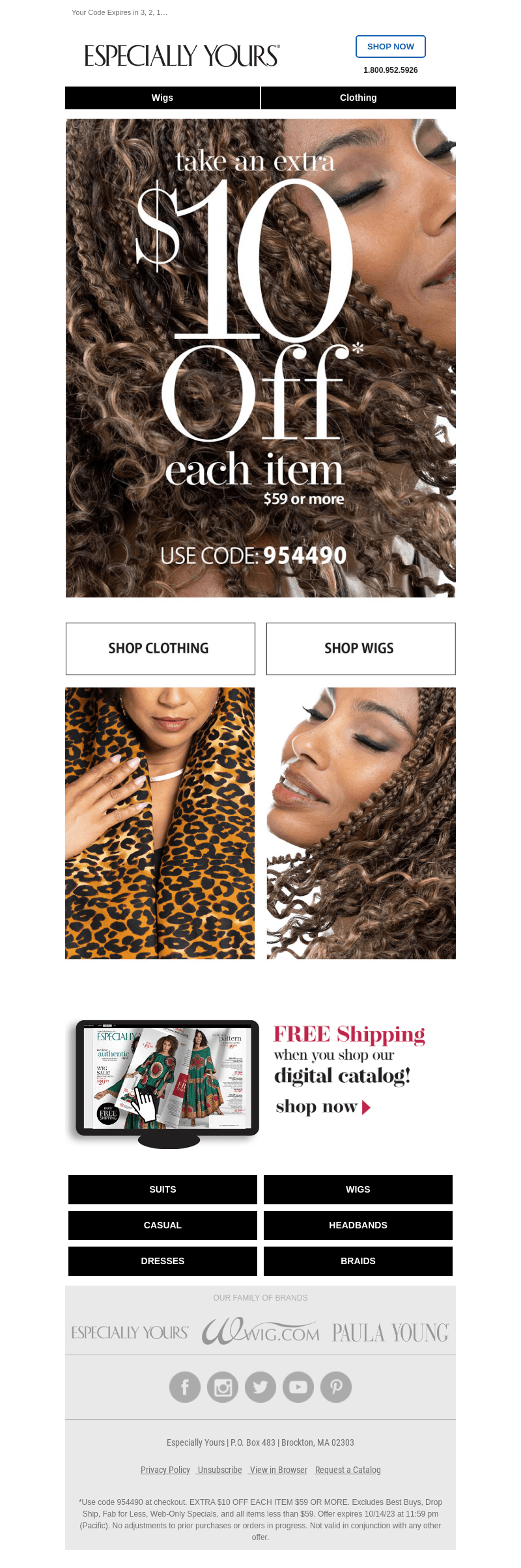 Extra $10 off EACH Item – Final Hours!