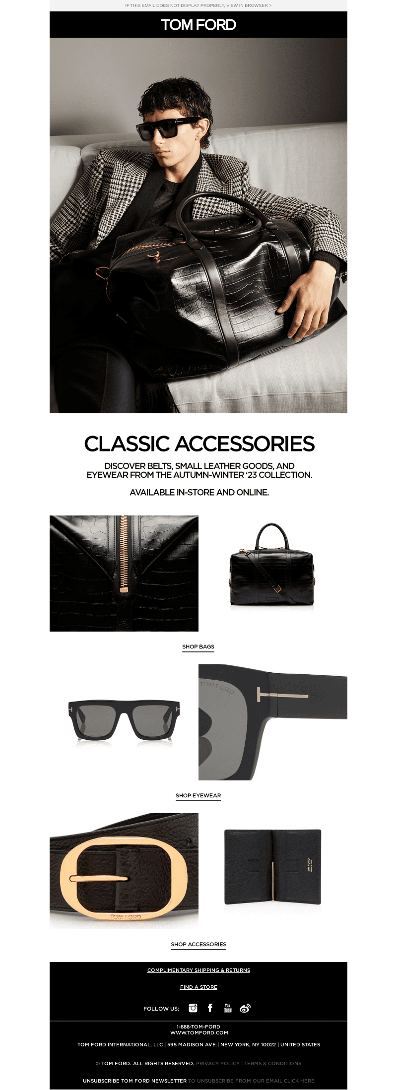 DISCOVER MEN’S FALL ACCESSORIES