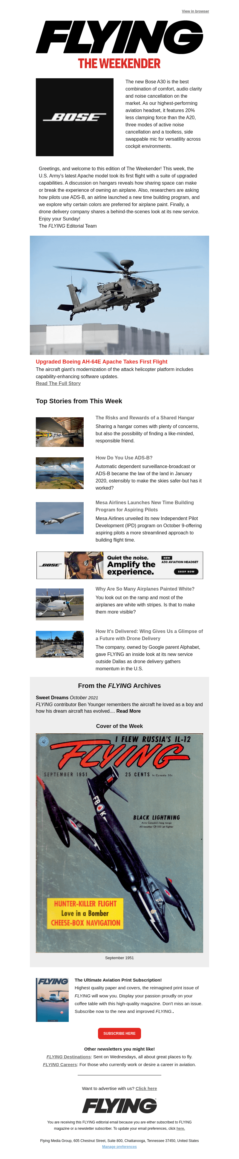 Flying Magazine email from Sun, Oct 15, 2023