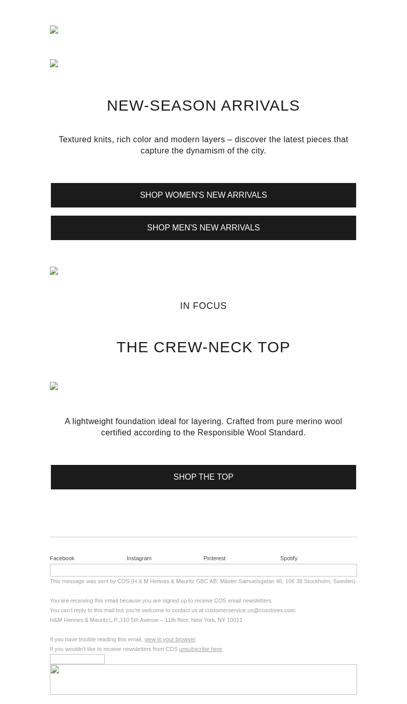 In the city: new arrivals