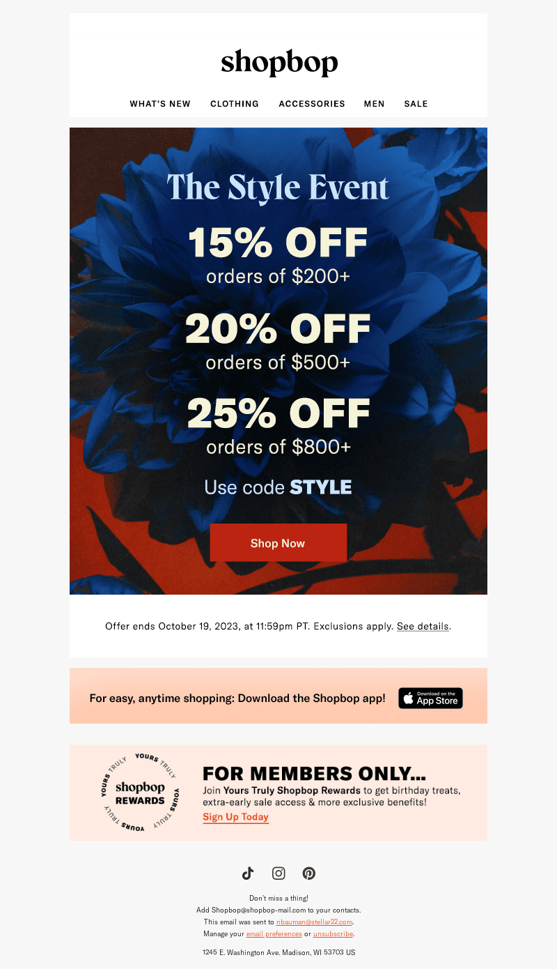NOW LIVE: up to 25% off your order