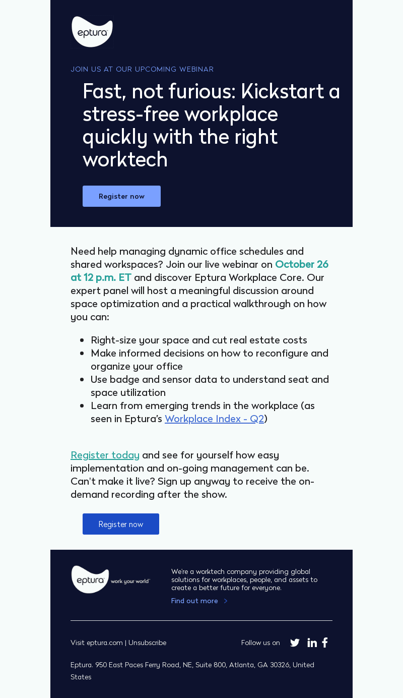 LIVE Webinar – Kickstart a stress-free workplace quickly with the right worktech