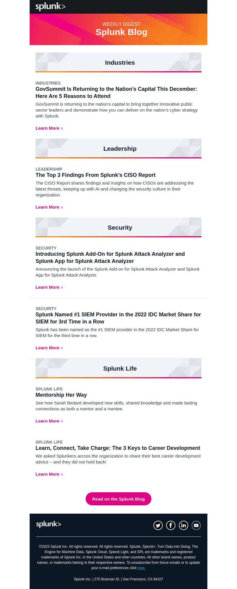Splunk Blogs - Listen To Your Data
