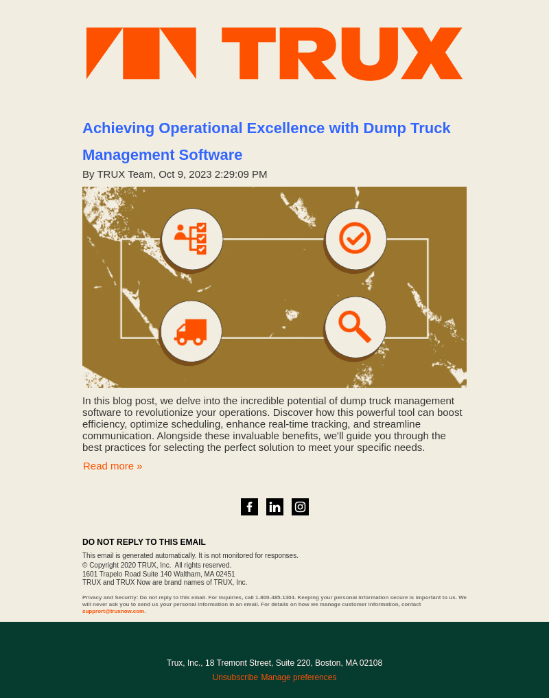 Achieving Operational Excellence with Dump Truck Management Software