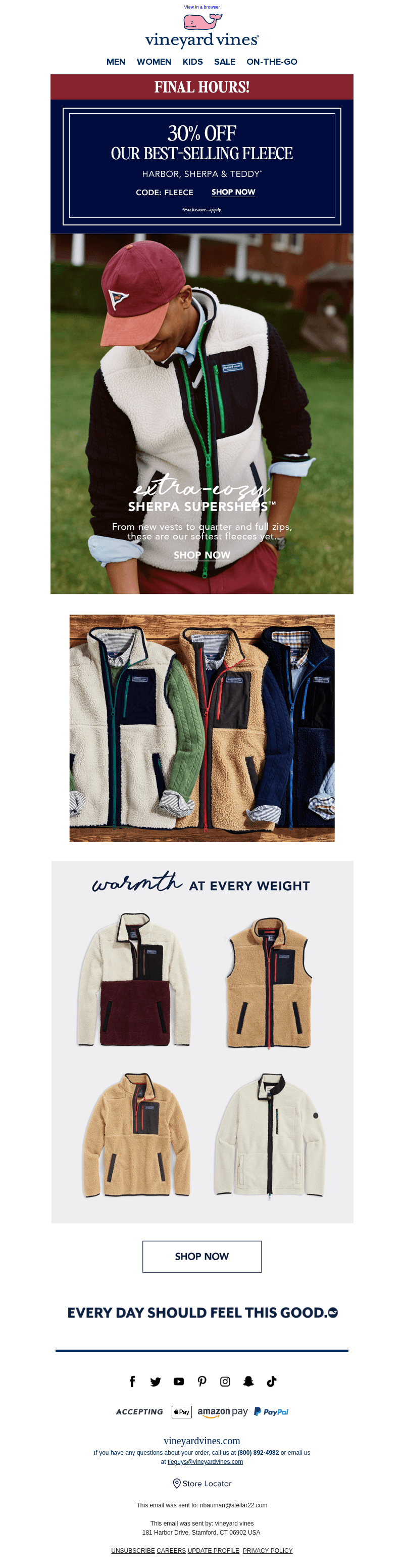 FINAL HOURS For 30% Off Fleece