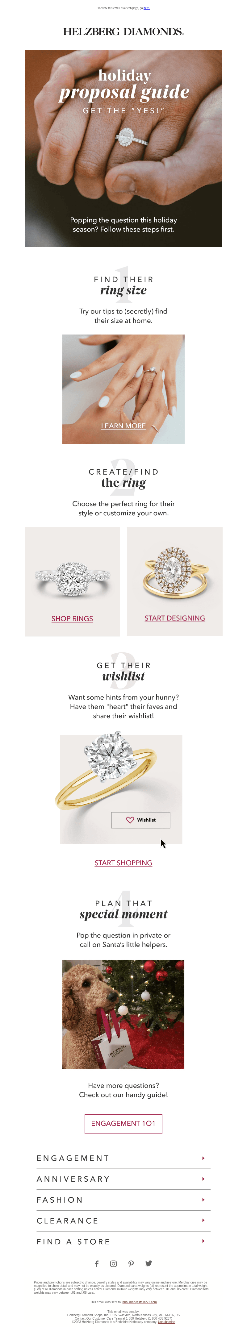 Planning a holiday proposal? 💍 We can help!