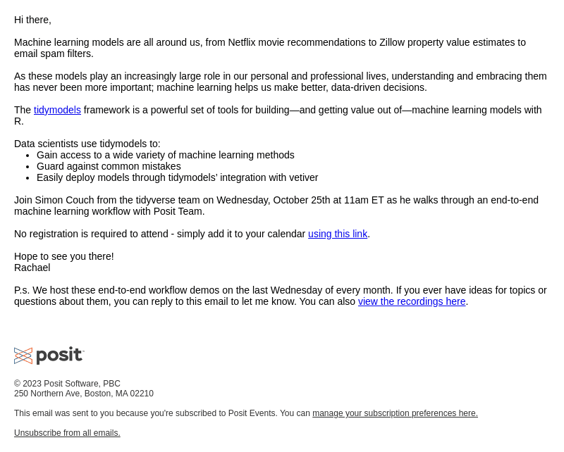 [Live Event] End-to-end machine learning workflow with Posit Team