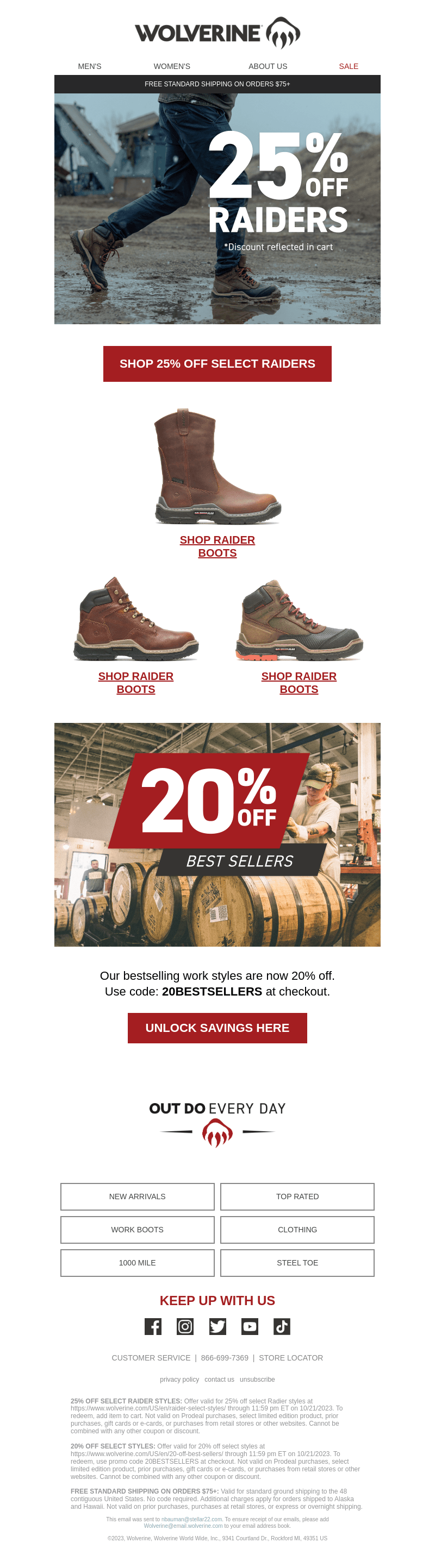 25% Off Raider Boots! Save On The Best.