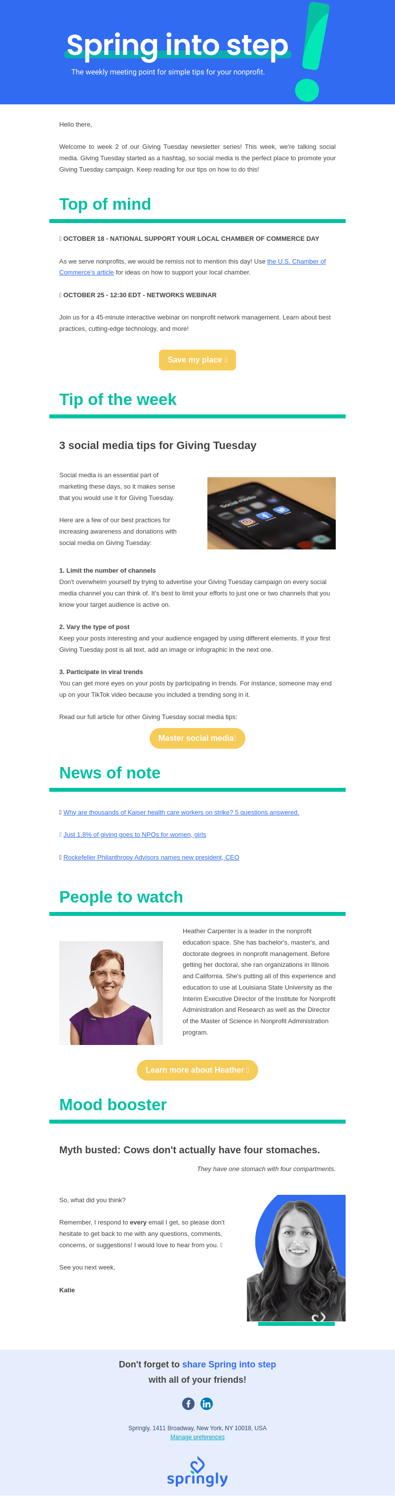 Springly email from Wed, Oct 18, 2023