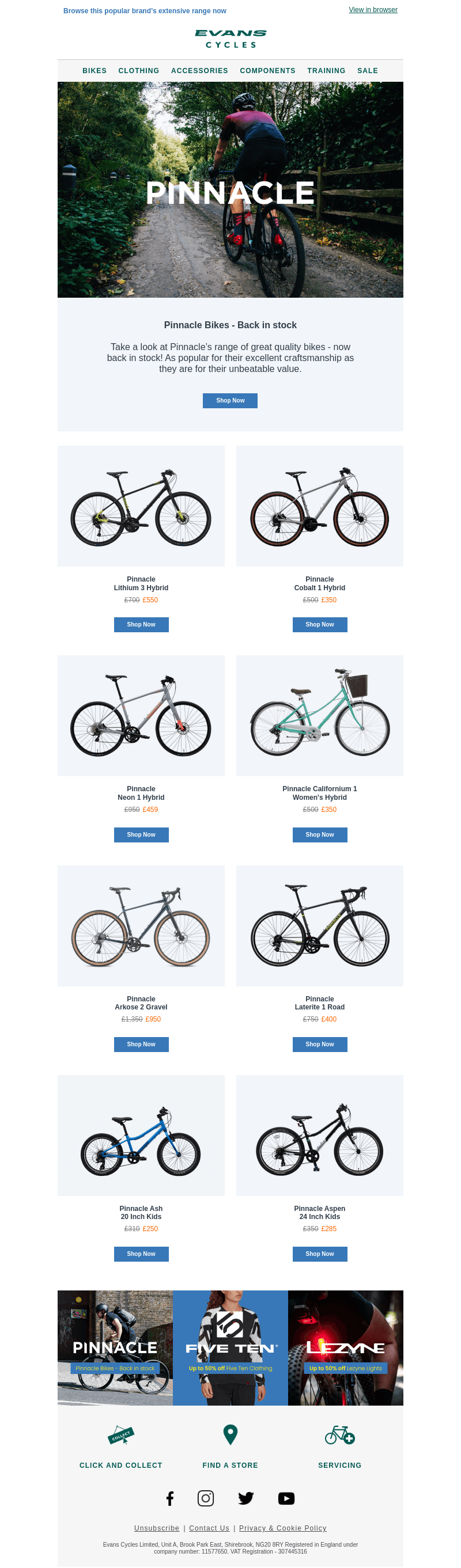 Pinnacle Bikes are back in stock!