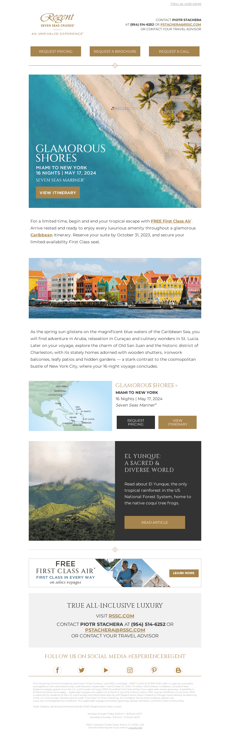 Pair Your Caribbean Sailing with FREE First Class Air
