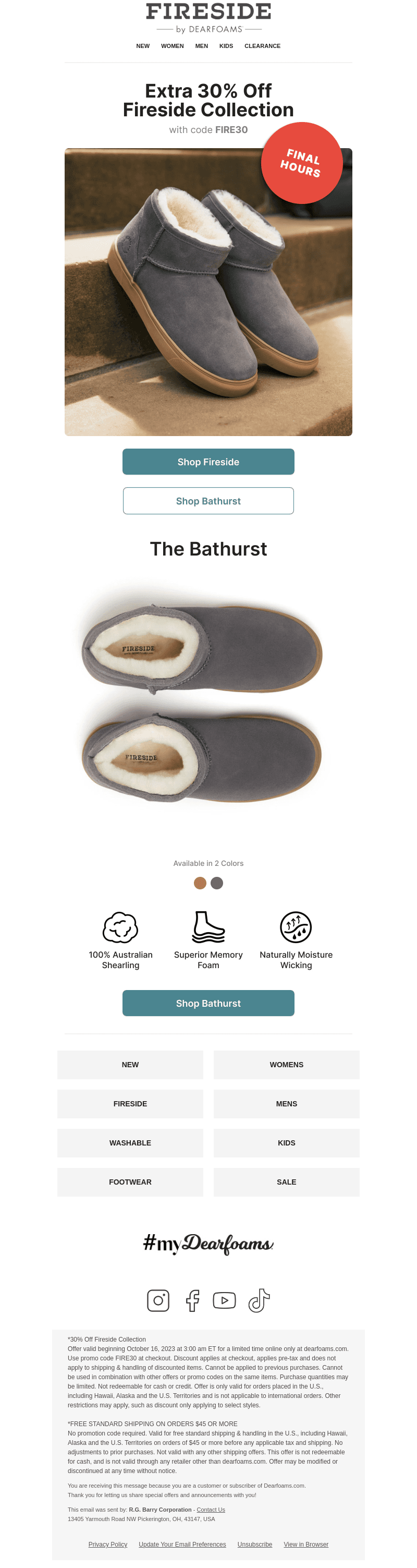 Final Hours—30% Off Fireside Shearling Footwear