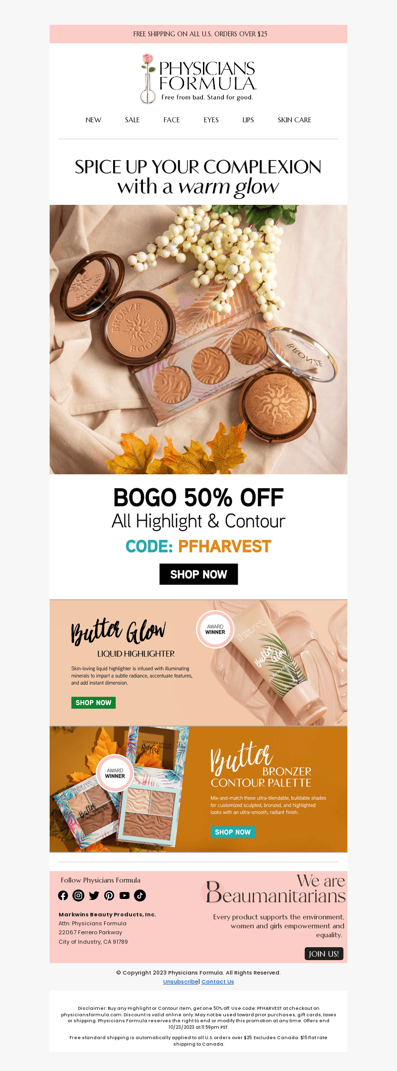 Spice up your complexion with BOGO 50% OFF🍂