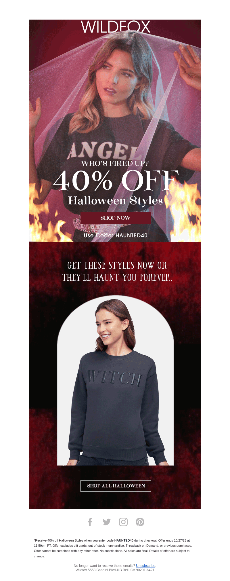40% off Halloween Styles RN 🎃