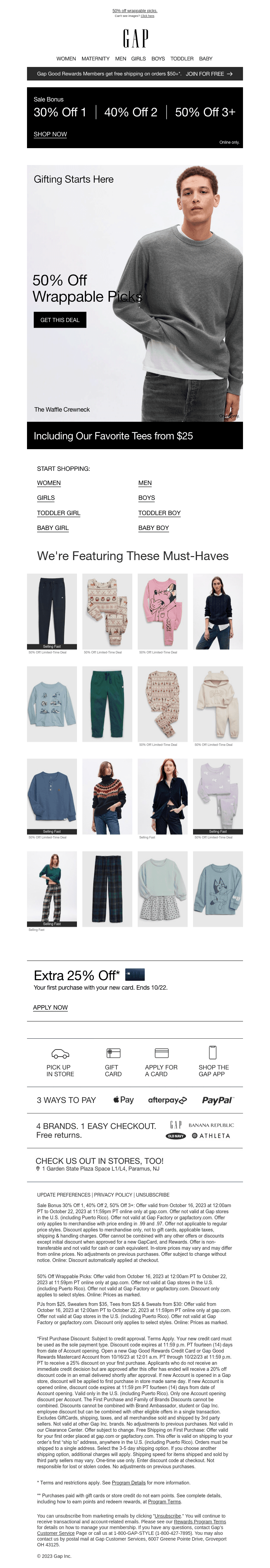 We're thanking you with 50% off wrappable picks