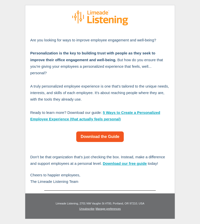 Elevate Your Office with a Personalized Employee Experience Guide | Limeade Listening