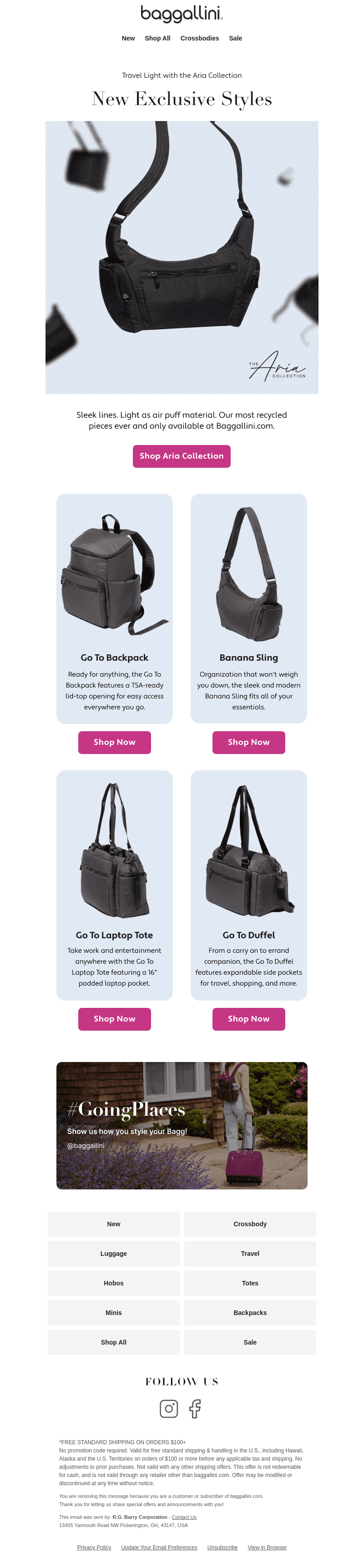Travel Light with the Aria Collection