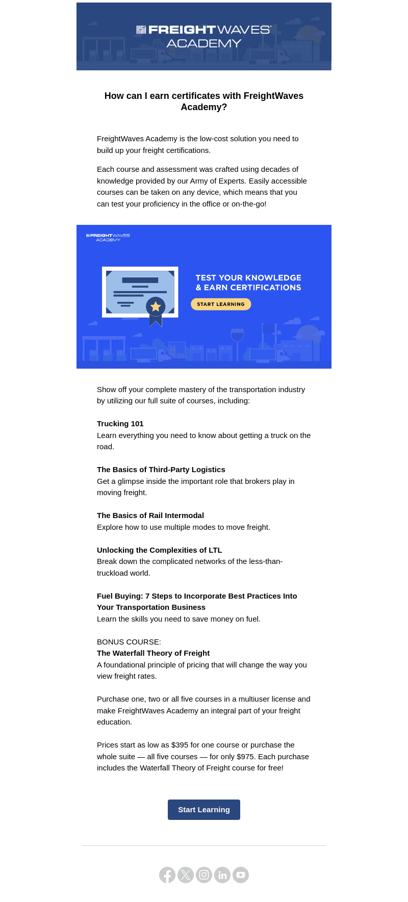 Put your freight knowledge to the test with FreightWaves Academy!