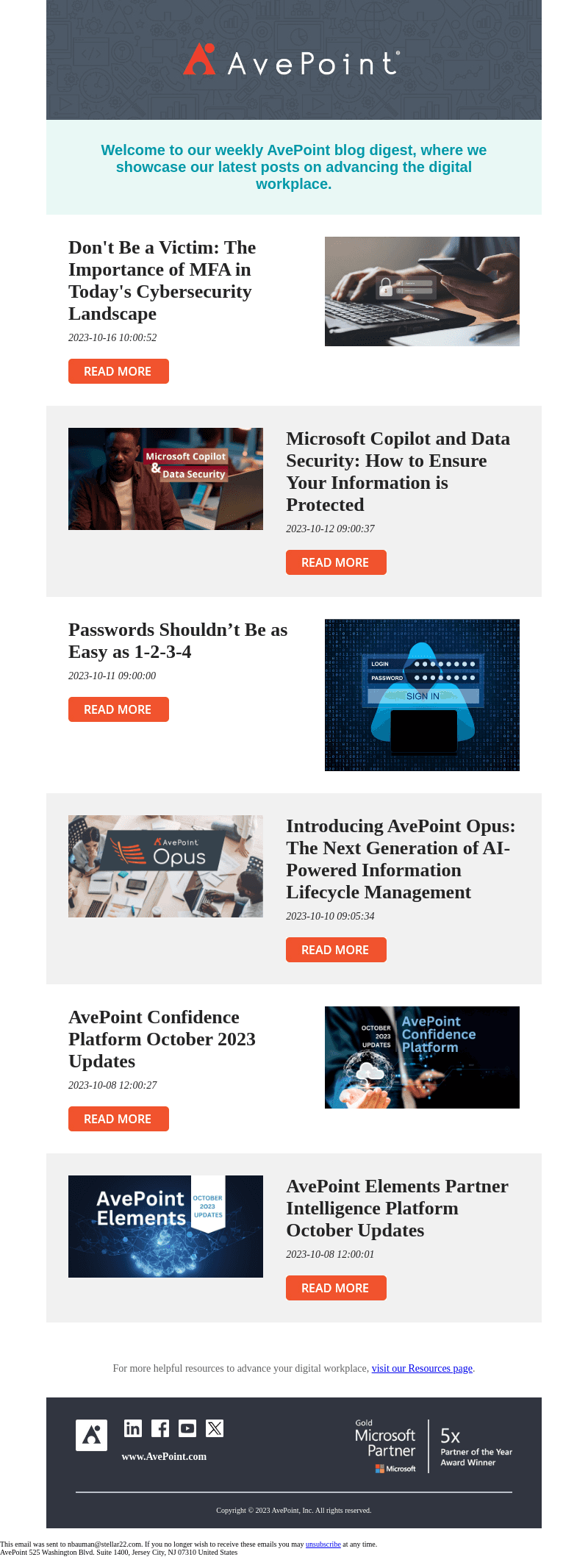 Keep Up With the Latest: AvePoint's Weekly Blog Digest
