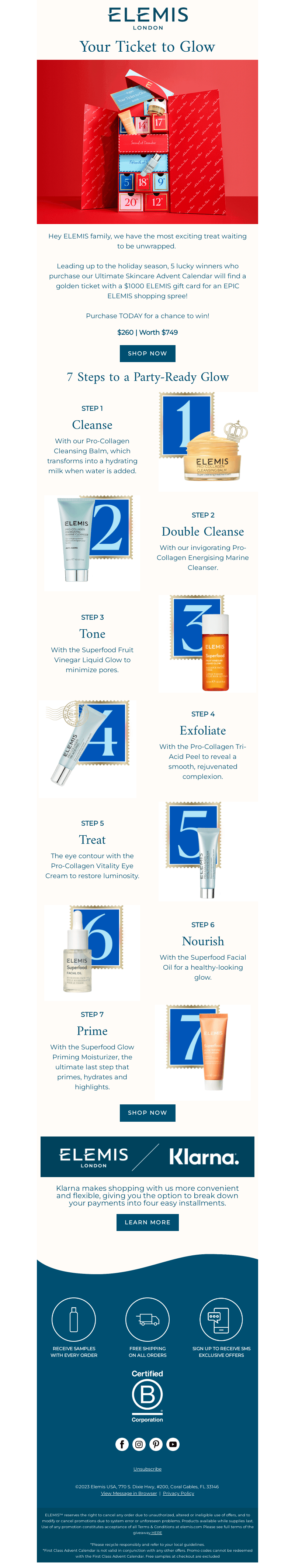 Open for a Chance to Win $1000 to ELEMIS!