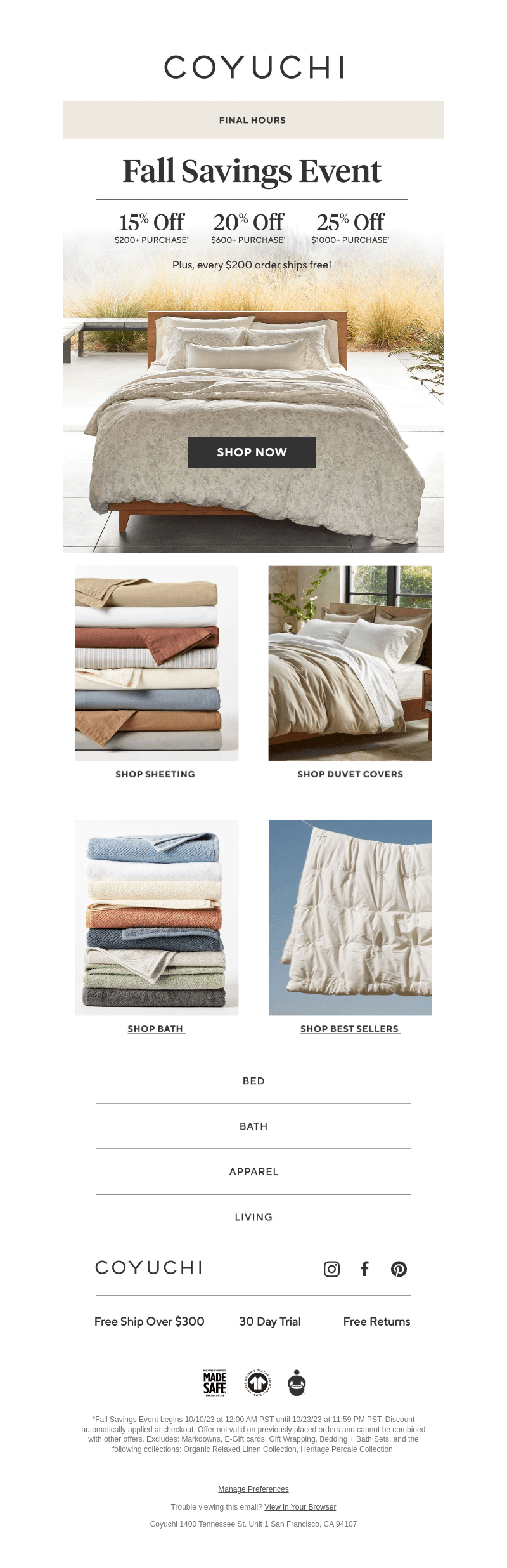 Final Hours: Up To 25% Off* Sitewide
