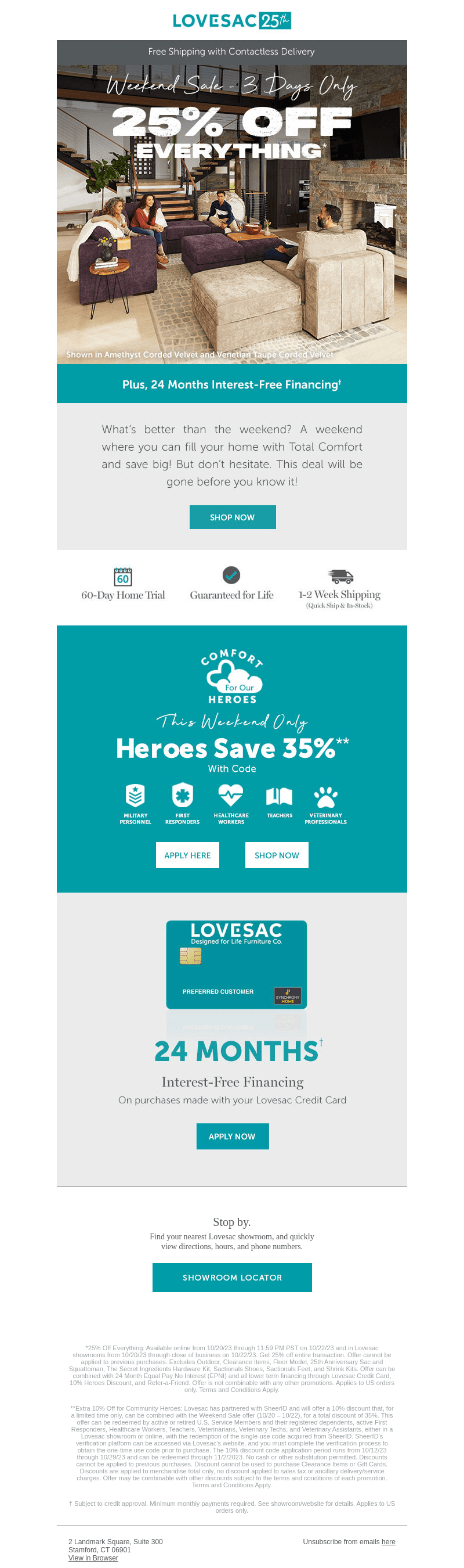 3 Days. 1 Incredible Offer. 25% Off EVERYTHING!