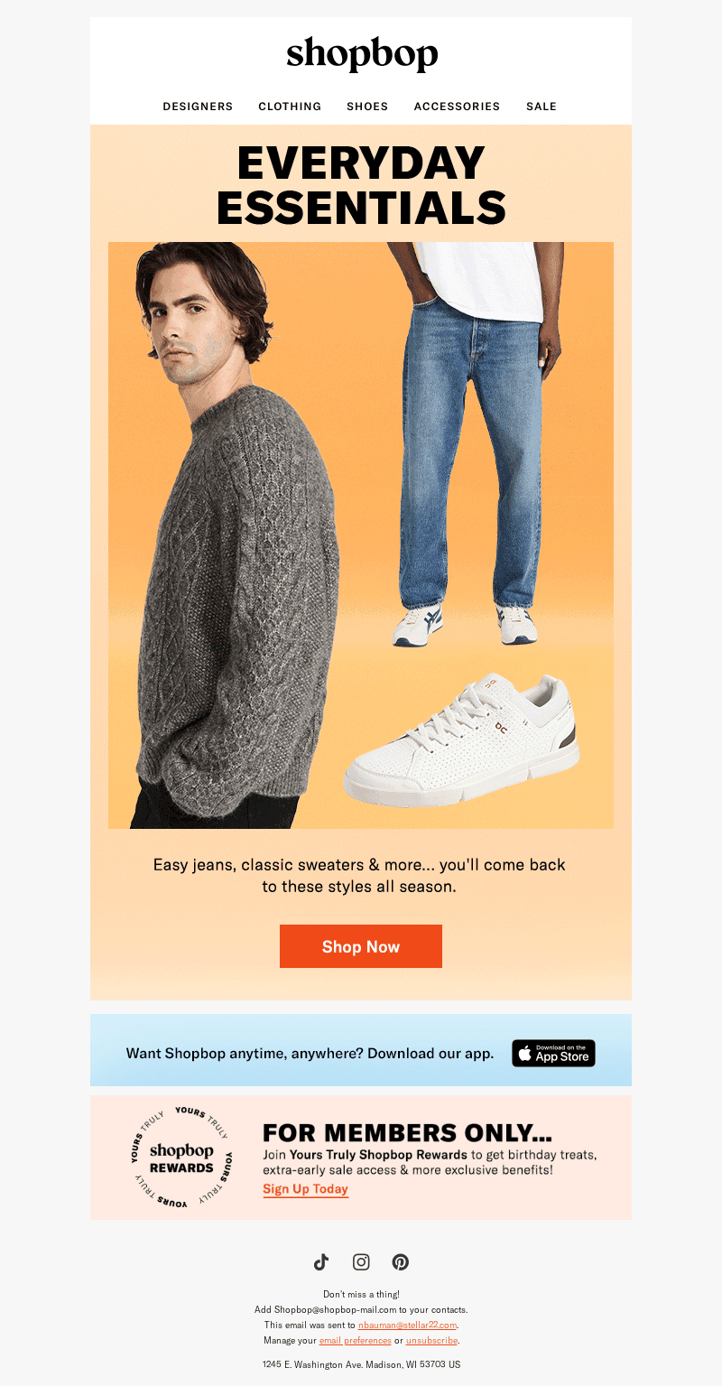 Just in: your best basics