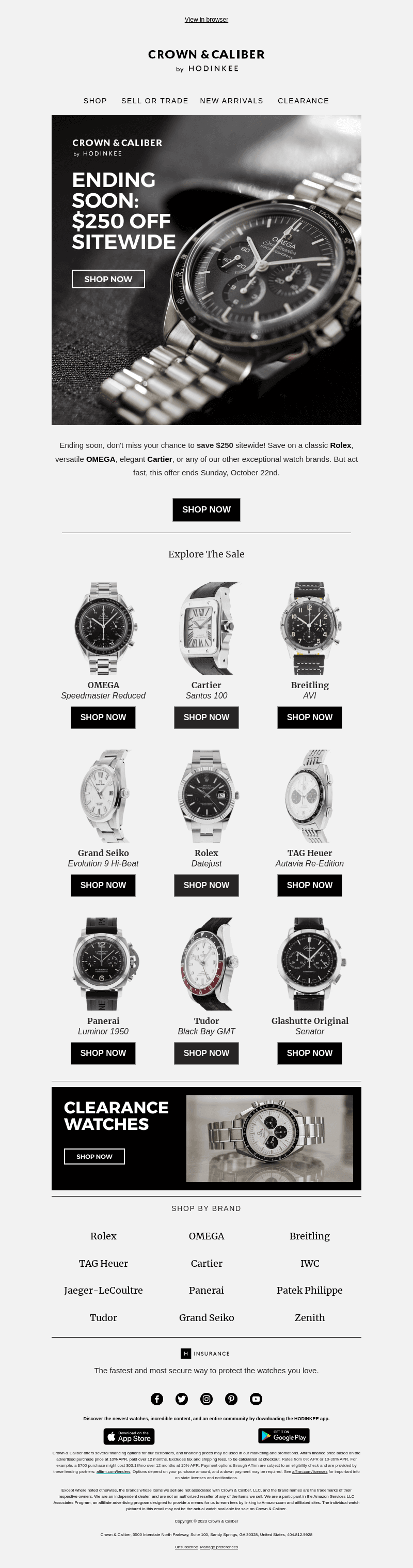 Ending Tomorrow: $250 Off Sitewide
