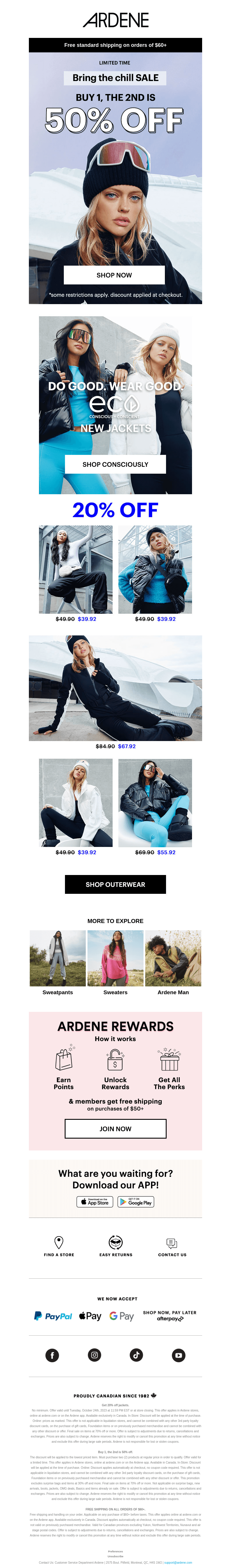 20% OFF NEW ECO JACKETS 💙