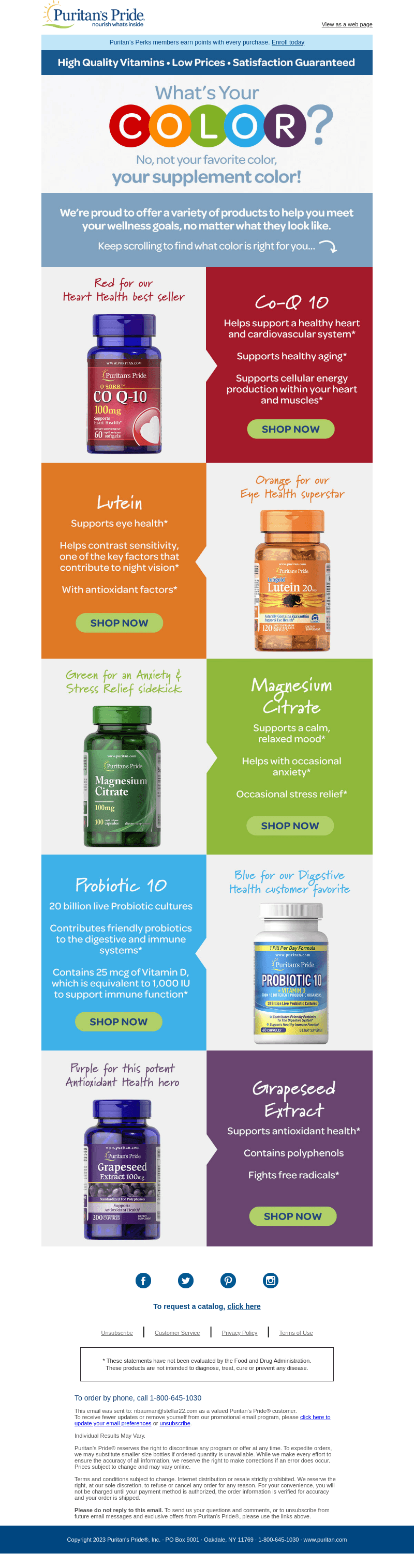 Your supplement color is...