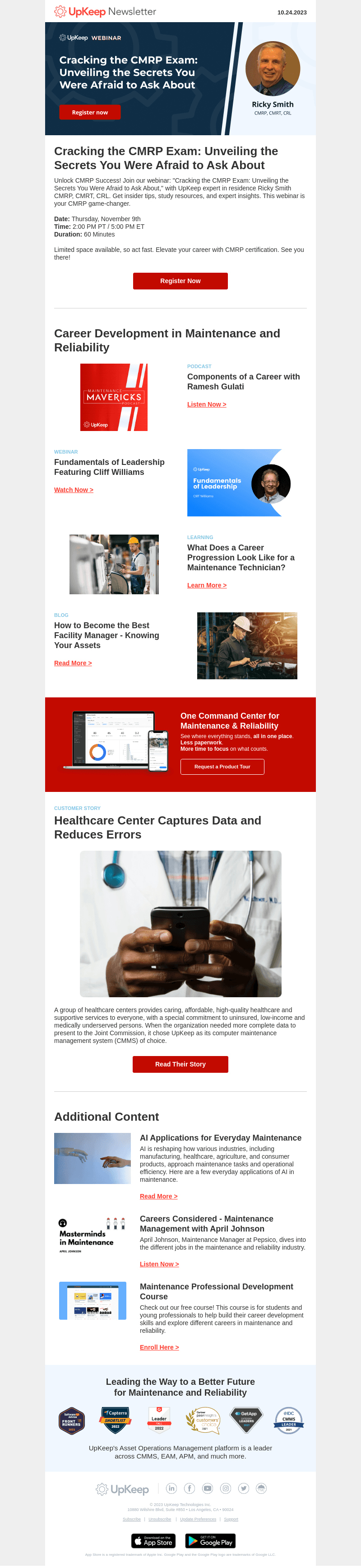 📈 UpKeep Newsletter: Career Development in Maintenance and Reliability