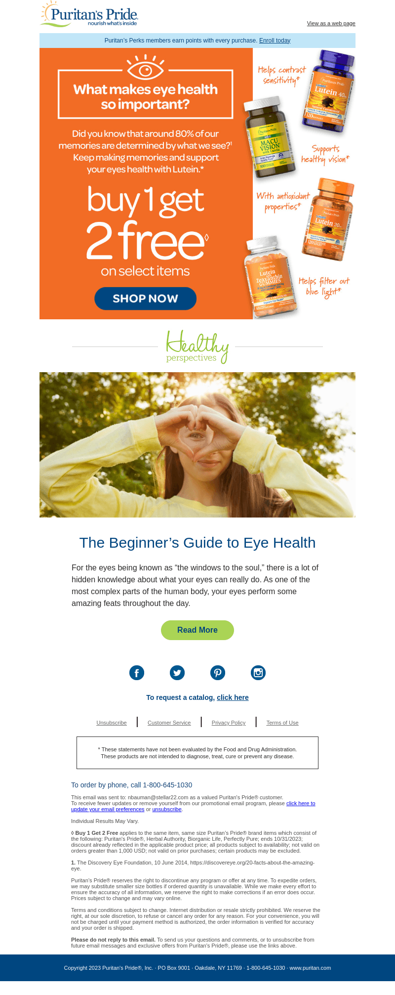Is vision a concern? We have supplements for that