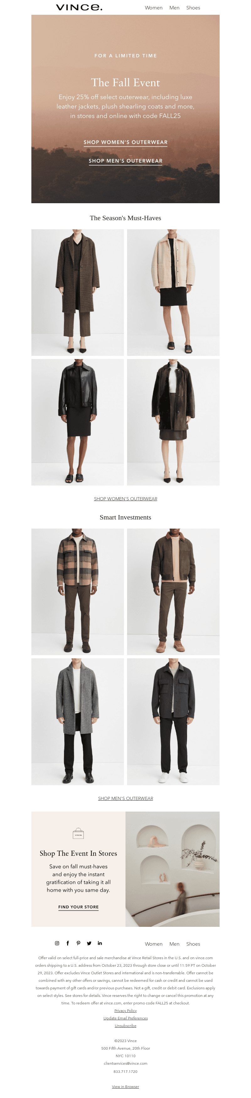 25% Off Fall’s Best Outerwear