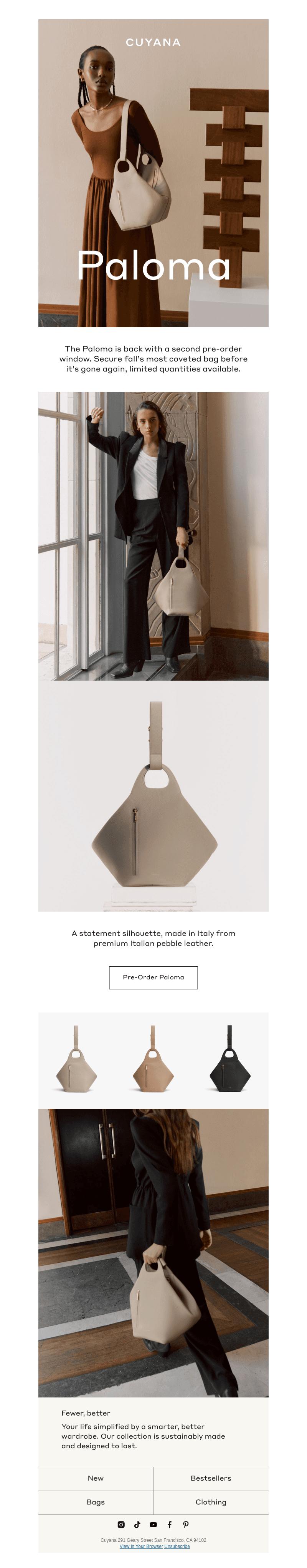 Back on Pre-Order: The Paloma Bag