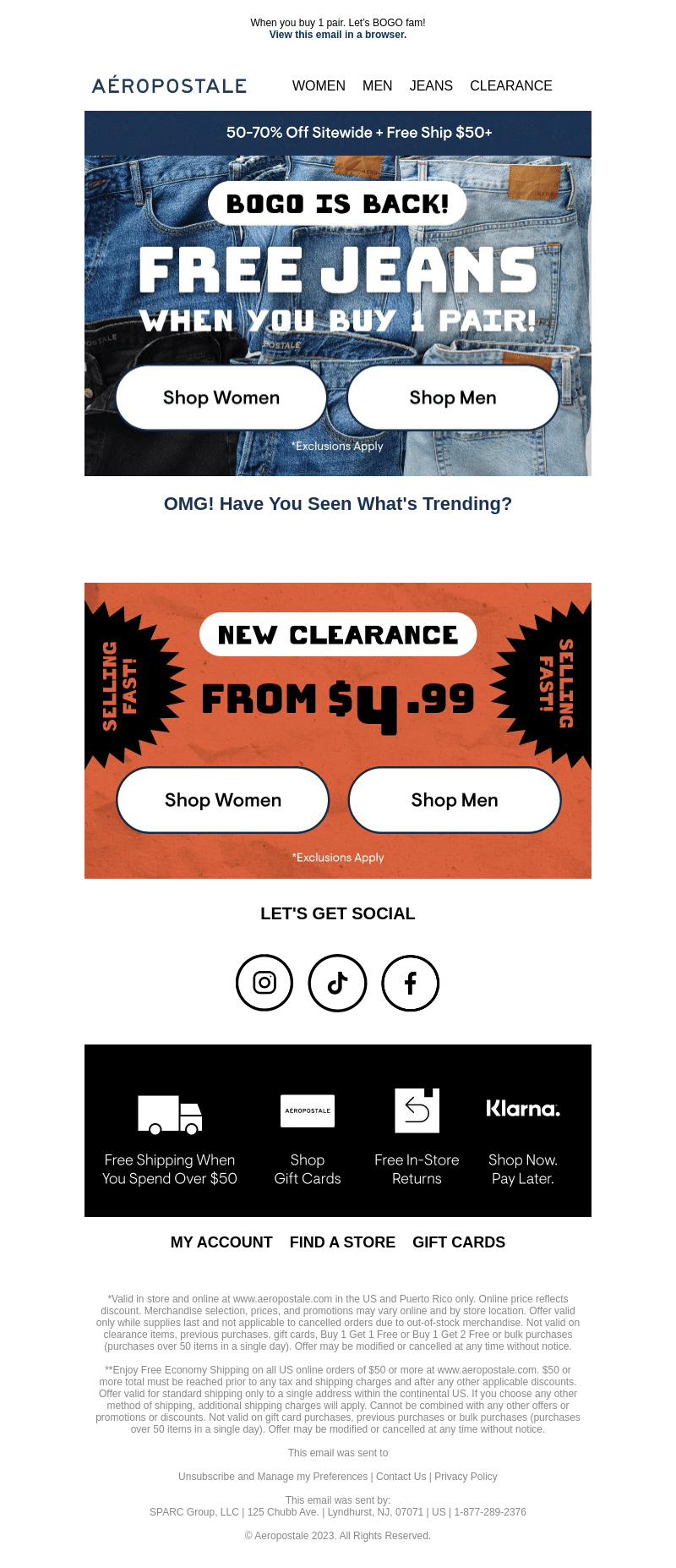 Omg! JEANS ARE FREE 🤯
