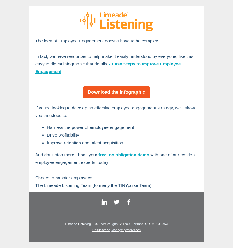 TINYpulse email from Fri, Oct 27, 2023