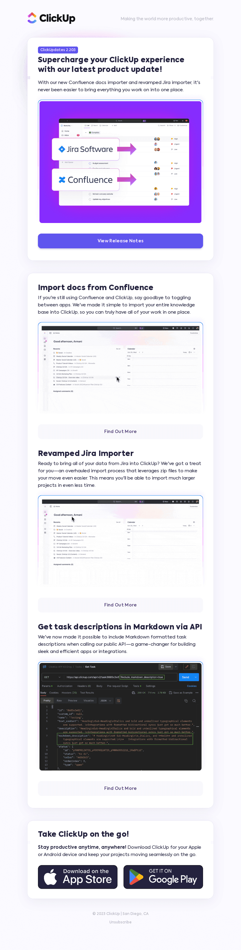 Bring everything from Atlassian into ClickUp with our new import tools