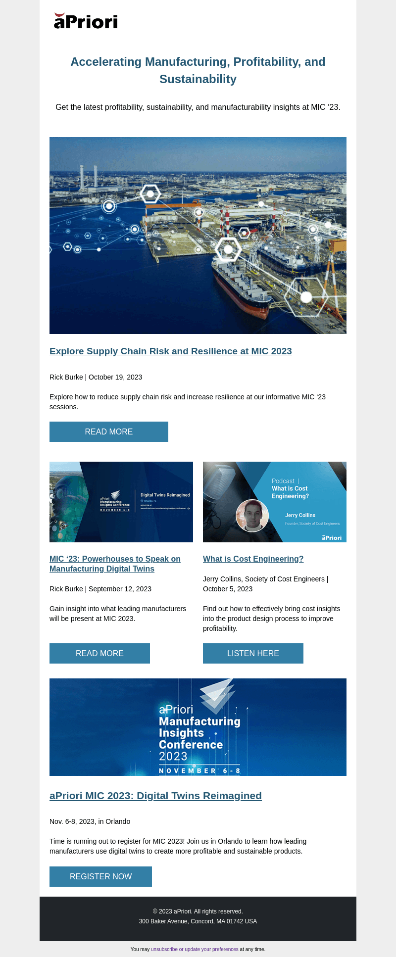 Explore Supply Chain Risk and Resilience at MIC 2023