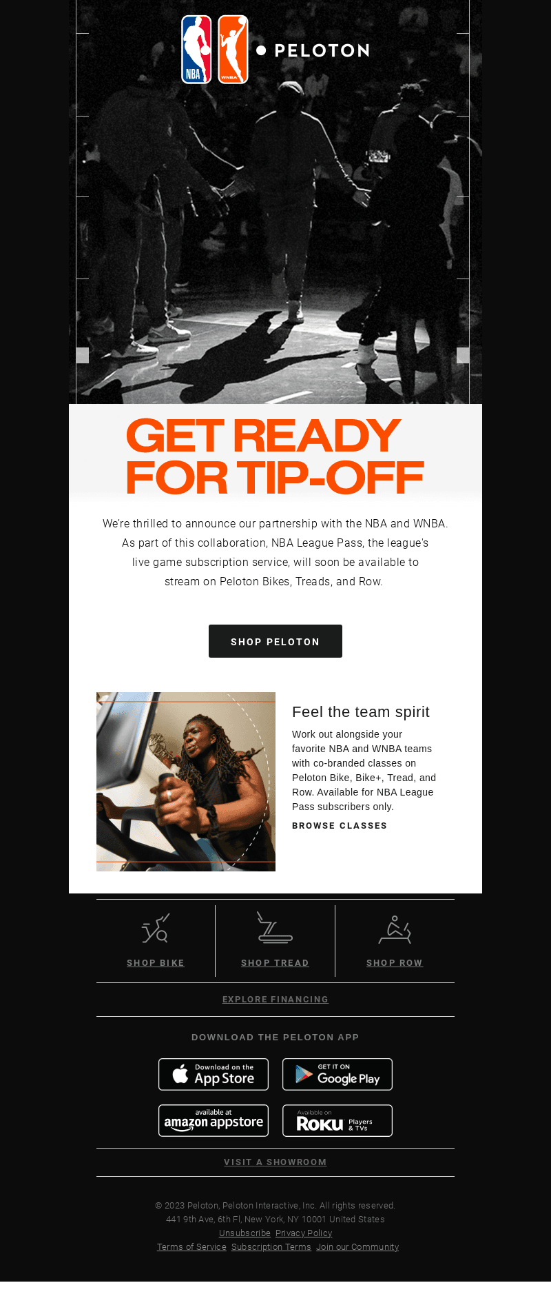 Peloton email from Fri, Oct 27, 2023