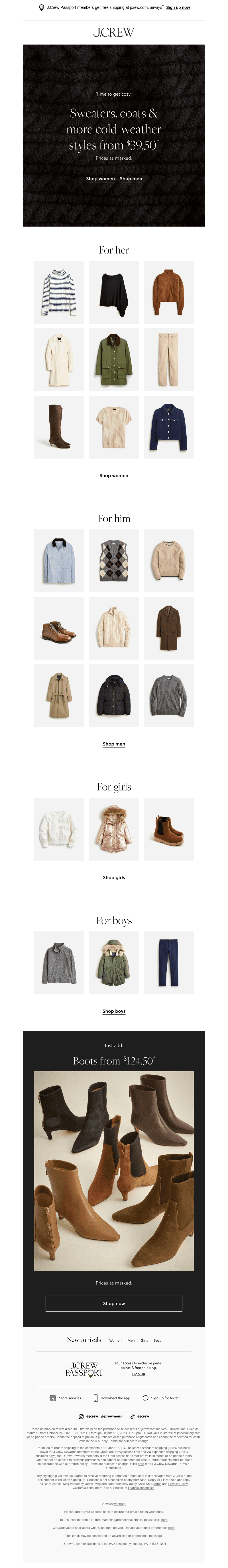 Closet refresh: sweaters, coats & more from $39.50