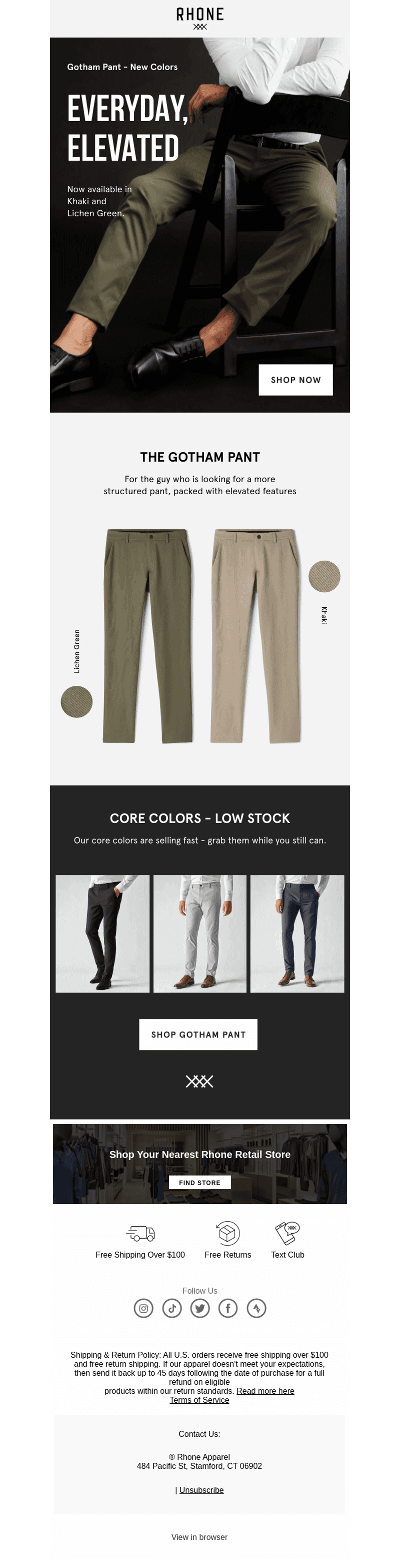 NEW COLORS: Gotham Pant