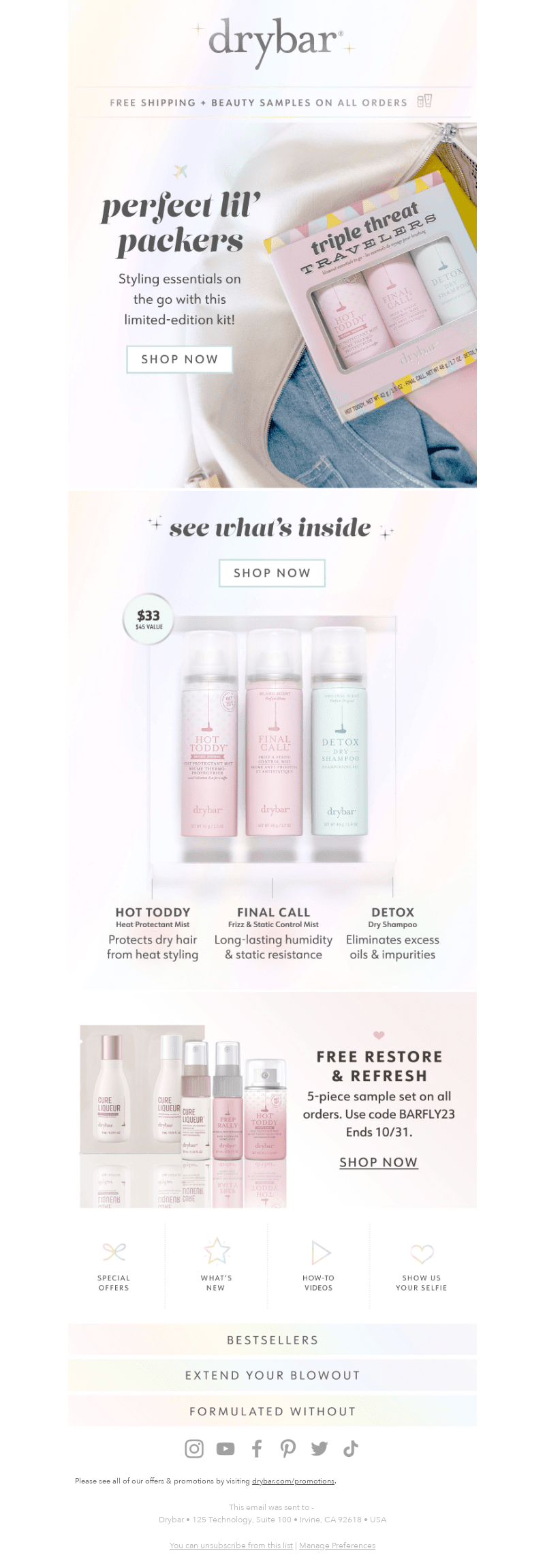 Three mini best-sellers in this new set 💝