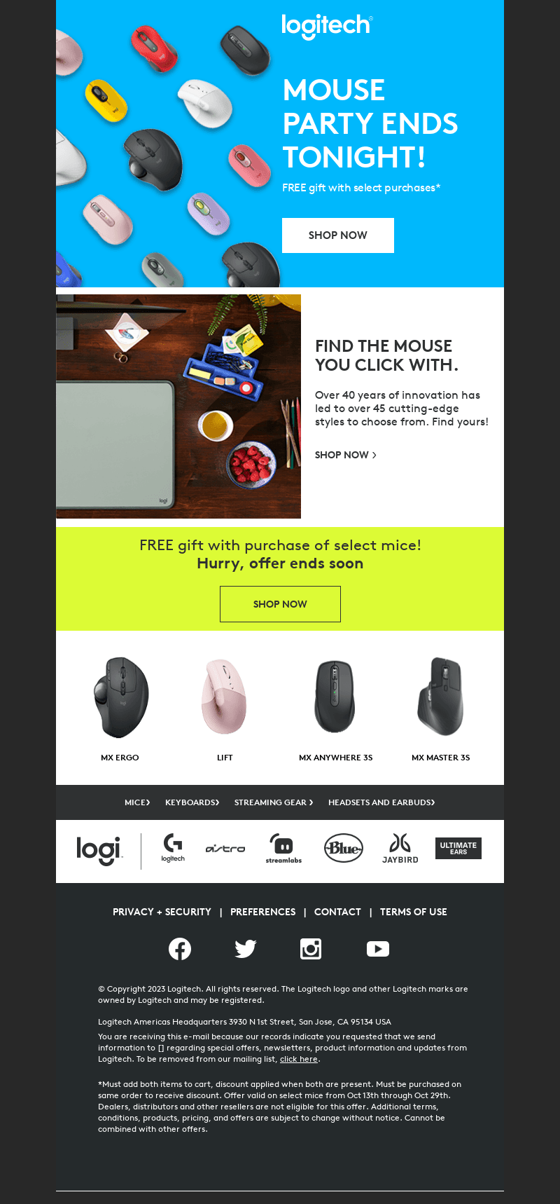 Only hours left! FREE mouse pad with purchase