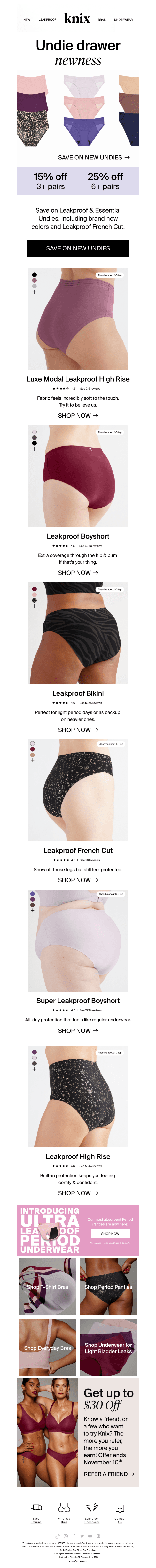Up to 25% OFF Limited-edition Undies